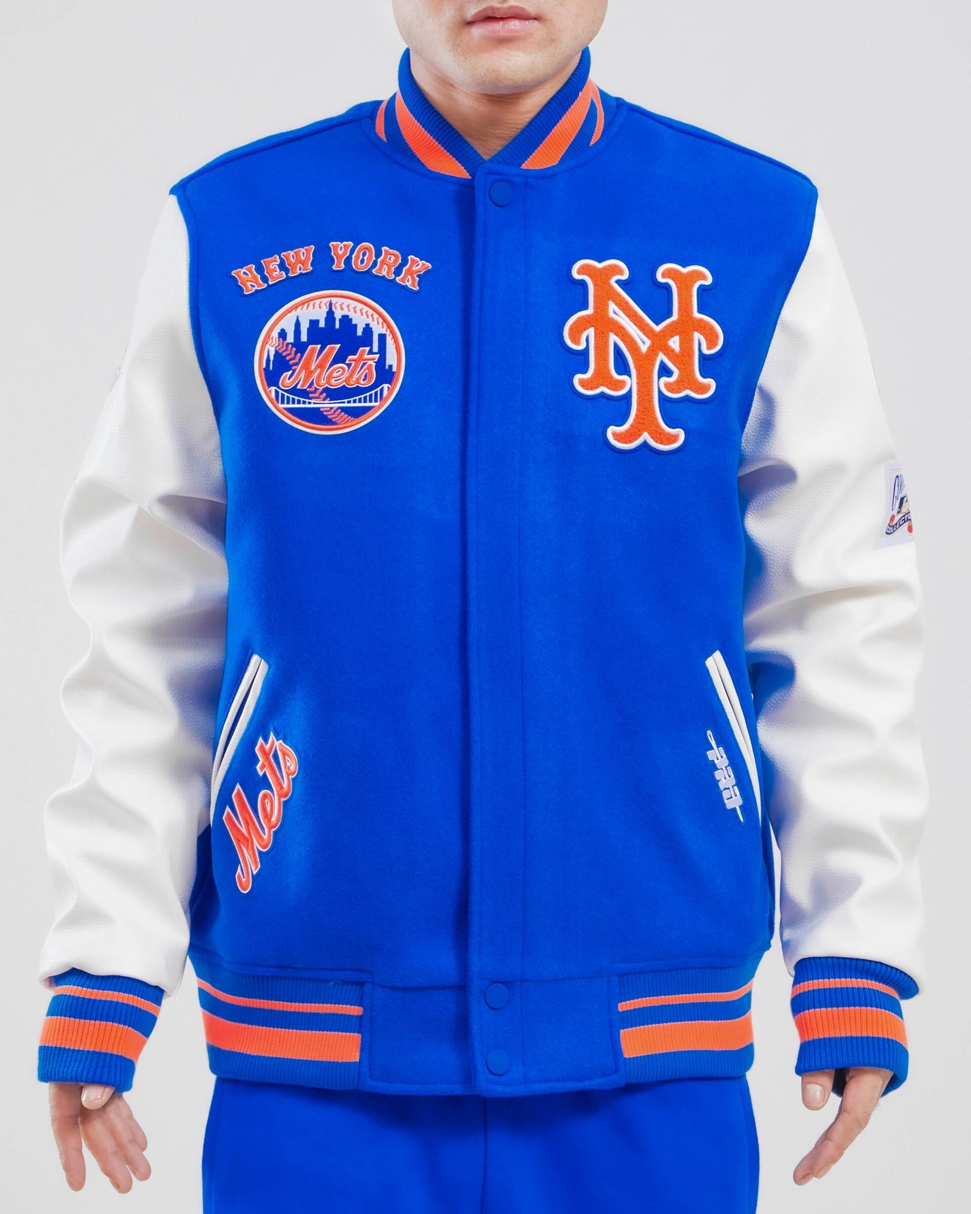 New York Mets Retro Classic Rib Wool Varsity Jacket – Edge Outwear