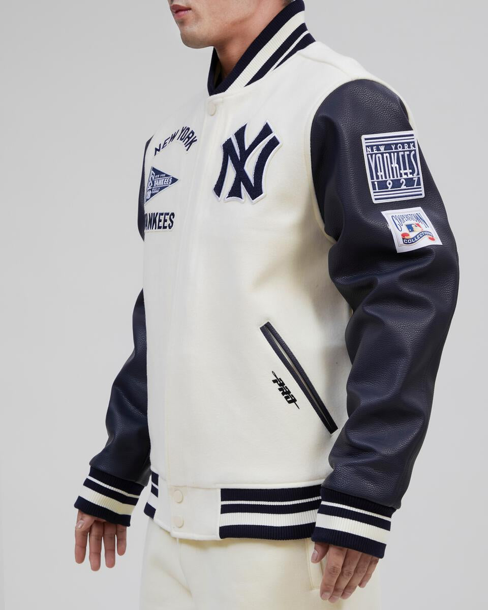 New York Yankees Retro Classic Rib Wool Varsity Jacket – Edge Outwear