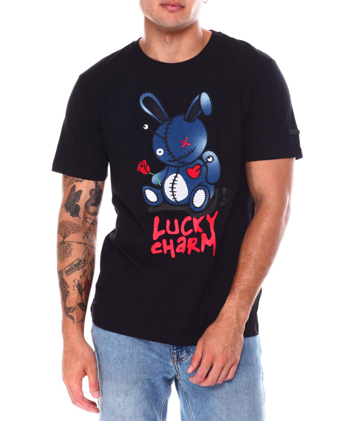 Black & Denim Lucky Charm T-Shirt – Edge Outwear